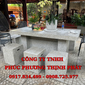 Bộ bàn ghế đá mài - mẫu số 1